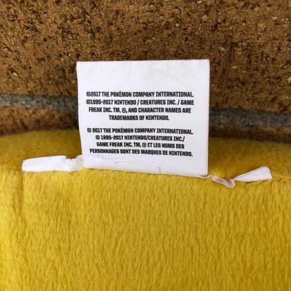 Pokémon Pikachu shape cuddle pillow 2017 stuffed toy plush 13” plushie - Picture 6 of 9